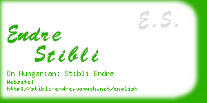 endre stibli business card